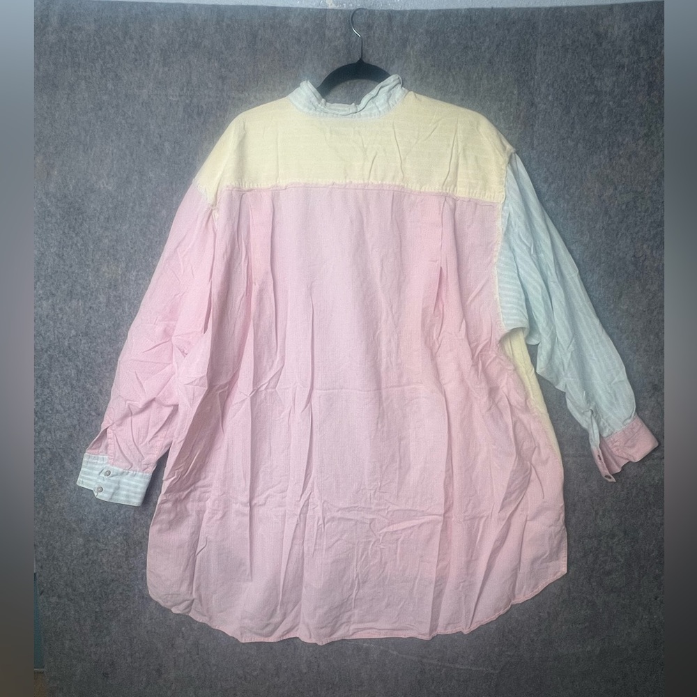 Intimately by Free People Large Oversized Pastel Button Down long sleeve Shirt - Picture 6 of 7